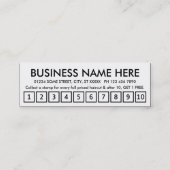 Stylist. LoyalitätsLochkarte Treuekarte (Rückseite)