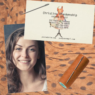 Stylist Mannequin Torso Benutzerdefiniertes Foto Visitenkarte