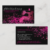 Stylist mit schwarzrosa Schneiderfashion Visitenkarte (Vorne/Hinten)