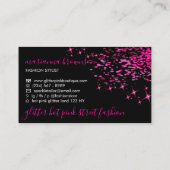 Stylist mit schwarzrosa Schneiderfashion Visitenkarte (Rückseite)