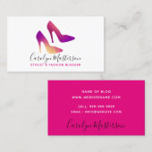 Stylist-Modeblogger-hohe Fersen-bezaubernder Visitenkarte (Vorne/Hinten)