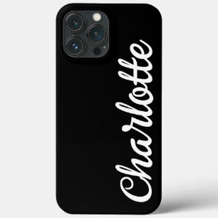 Stylist modernes Monogramm minimal schwarze Luxus Case-Mate iPhone Hülle
