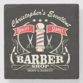 Stylist Monogram Steinuntersetzer (Vorderseite)