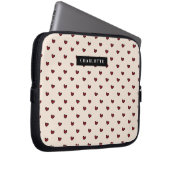 Stylist Niedlich süße, rote Herzmuster Monogramm G Laptopschutzhülle (Vorne Rechts)