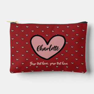 Stylist Niedlich Sweet Red Heart Muster Geschenke Zubehörtasche