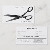 Stylist oder Barber (Schere) Terminkarte (Vorne/Hinten)