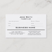 Stylist oder Barber (Schere) Terminkarte (Rückseite)