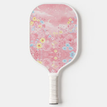 Stylist Pink Floral Pickleball Paddel