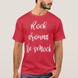 Stylist Rock Rund um den Smock-Friseur T-Shirt