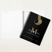 Stylist Salon Gold Black Monogram Planer (Anzeige)