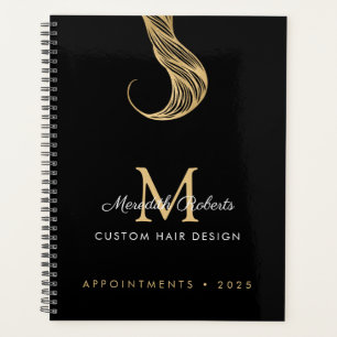 Stylist Salon Gold Black Monogram Planer
