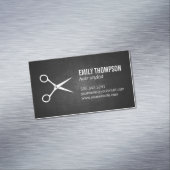 Stylist | Schafe | Hintergrund dunkler Textur Magnetische Visitenkarte (Beispiel)