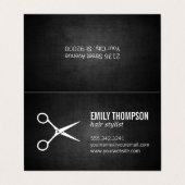 Stylist | Schafe | Hintergrund dunkler Textur Visitenkarten (Außenseite Aufgefaltet)