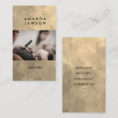 Stylist schneiden | Gold Aquarelltextur Visitenkarte (Vorne/Hinten)