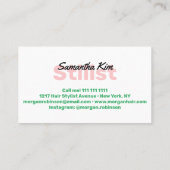Stylist Script Chic Visitenkarte Moderne (Rückseite)