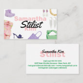 Stylist Script Chic Visitenkarte Moderne (Vorne/Hinten)