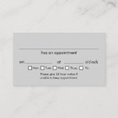 Stylist Silver Ernennung Visitenkarte (Rückseite)