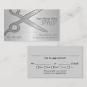 Stylist Silver Ernennung Visitenkarte (Vorne/Hinten)