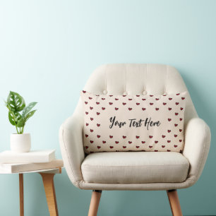 Stylist Süßes rotes Herz-Muster-Monogramm Lendenkissen