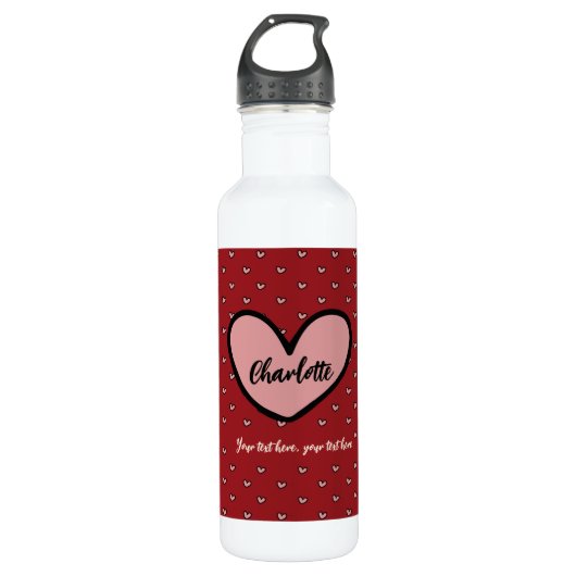 Stylist Sweet Heart Personalisierte Geschenke Vorl Edelstahlflasche (Vorderseite)
