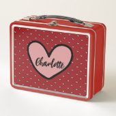 Stylist Sweet Heart Personalisierte Geschenke Vorl Metall Brotdose (Vorderseite)