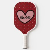 Stylist Sweet Heart Personalisierte Geschenke Vorl Pickleball Schläger (Rückseite)