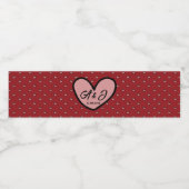 Stylist Sweet Heart Personalisierte Vorlage Hochze Wasserflaschenetikett (Einzelnes Label)