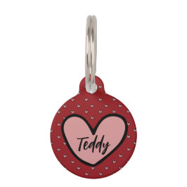 Stylist Sweet Heart Personalisierte Vorlage Pet Haustiermarke