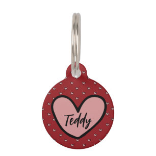 Stylist Sweet Heart Personalisierte Vorlage Pet Haustiermarke