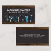 Stylist-Tools für Barber Shop | Holz Visitenkarte (Vorne/Hinten)