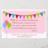 Stylist und Design Dessert Buffet Flyer (Hinten)