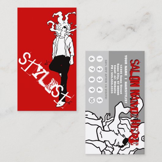 Stylist Visitenkarte (Vorne/Hinten)