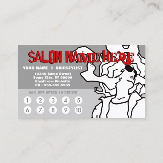 Stylist Visitenkarte (Rückseite)