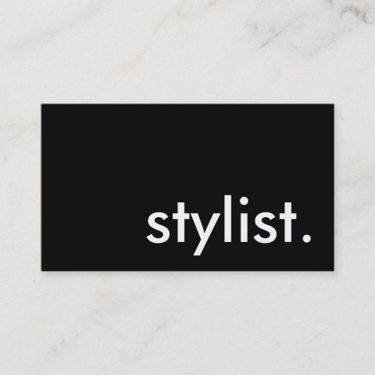 Stylist. Visitenkarte (Vorderseite)