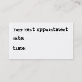 Stylist-Visitenkarte Terminkarte (Rückseite)