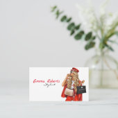 Stylist-Visitenkarte Visitenkarte (Stehend Vorderseite)