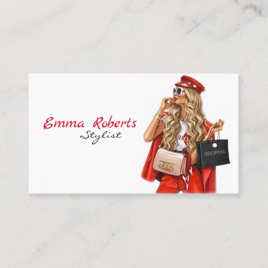 Stylist-Visitenkarte Visitenkarte (Vorderseite)