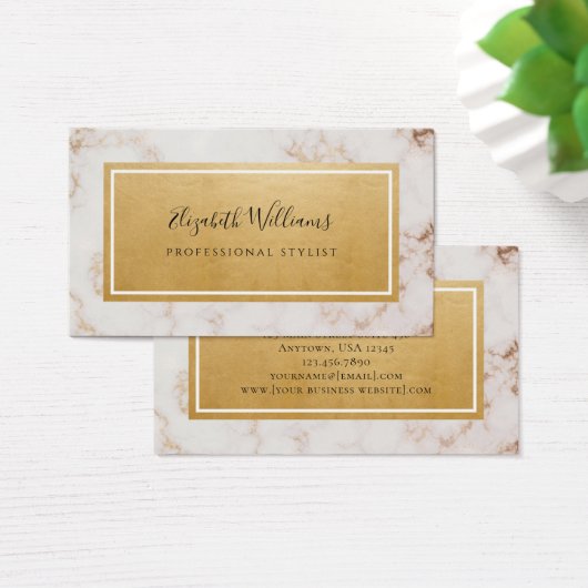 Stylist-Visitenkarten für rosa Goldmarbor (Schreibtisch)