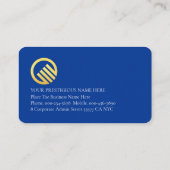 Stylist-Vorlagen Büro-Manager Executive Visitenkarte (Rückseite)