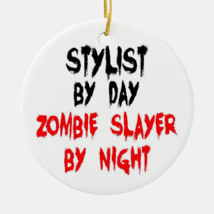 Stylist Zombie Slayer Keramik Ornament