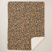 Stylista Leopard Print Pattern Sherpadecke (Vorderseite)