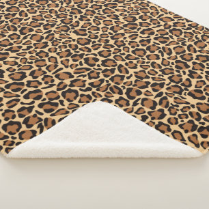 Stylista Leopard Print Pattern Sherpadecke