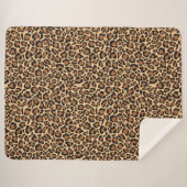 Stylista Leopard Print Pattern Sherpadecke (Vorderseite (Horizontal))