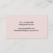 Stylistin Gold Schere & Girl Salon Rosa Rosa Visitenkarte (Rückseite)