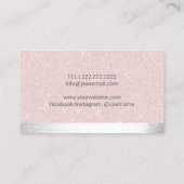 Stylistin Silber Schere Blush Rose Gold Visitenkarte (Rückseite)