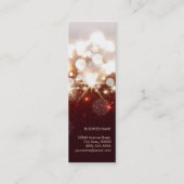 Stylistisch modische Goldsparkle-Schere Mini Visitenkarte (Rückseite)