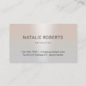 Stylistische Rose Goldschere klassischer Silbersal Visitenkarte (Rückseite)