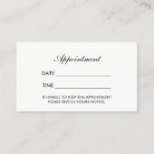 Stylistische Rose Goldschere Leopard Ernennung Terminkarte (Rückseite)