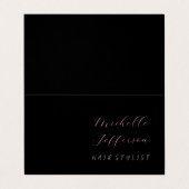 Stylistische Schrift Graurosa Trendy gefaltet Visitenkarten (Außenseite Aufgefaltet)