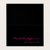 Stylistische Schrift Graurosa Trendy gefaltet Visitenkarten (Außenseite Aufgefaltet)